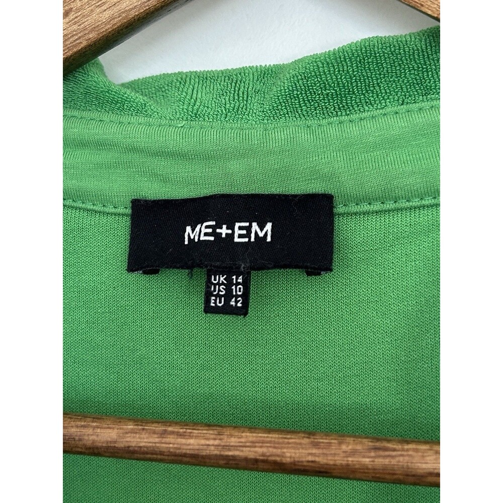 ME+EM Womens Dress US 10 Medium Kelly Green Pockets Terry Coverup Beach Cruise - Picture 5 of 11